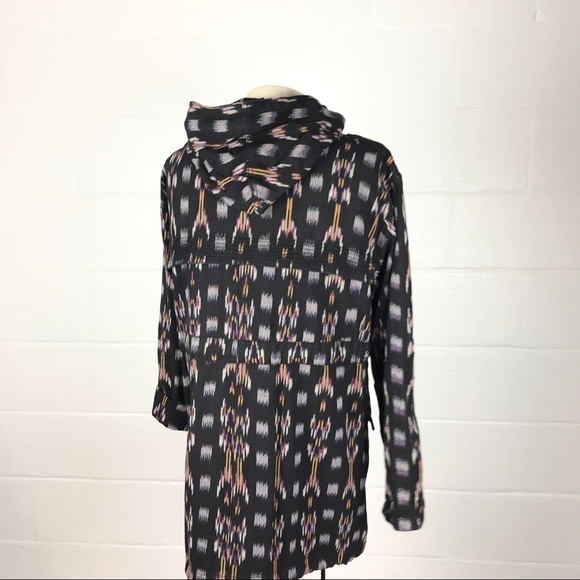 Free People Small Ikat Utility Jacket Woven Parka Hood coat - Picture 9 of 10